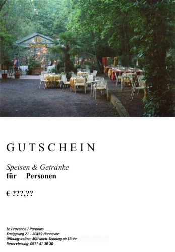 Gutschein - La Provence & Paradies